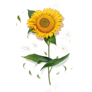 黄色向日葵免抠素材82