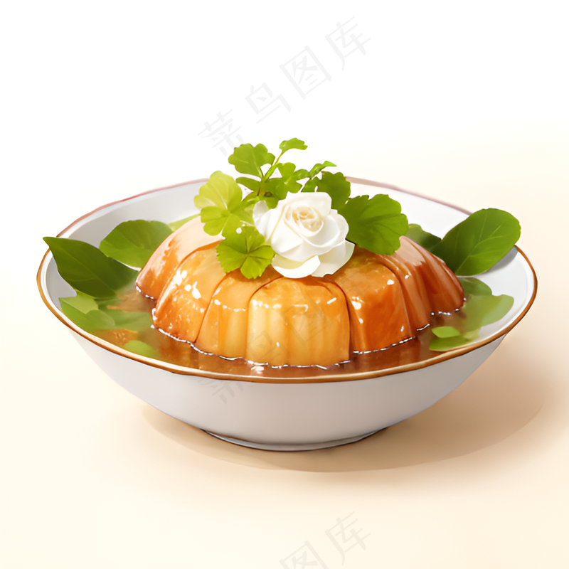 橙色果冻糕点美食西式30