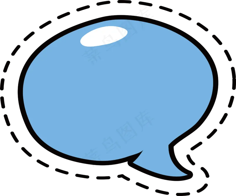 卡通聊天对话方框气泡可爱边框PNG透明免抠装饰图案 PS设计