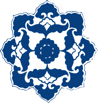 古代青花瓷图案花纹中国风图案祥云纹理传统图腾矢量AI设计PNG免扣素材