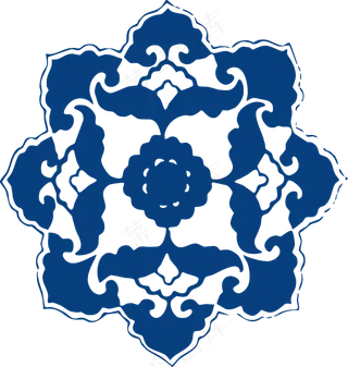 古代青花瓷图案花纹中国风图案祥云纹理传统图腾矢量AI设计PNG免扣素材