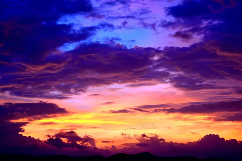 夕阳晚霞图片