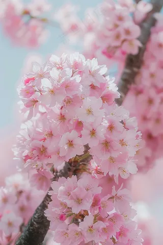 春日樱花花朵摄影图