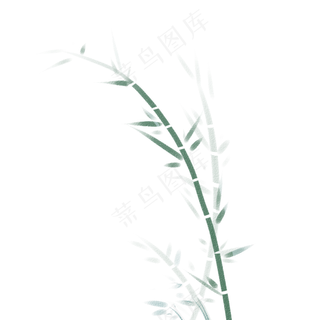 中国风水墨竹子图片古风竹叶竹林水彩手绘插画PNG免扣设计