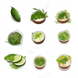 手绘练习小植物花草系列1