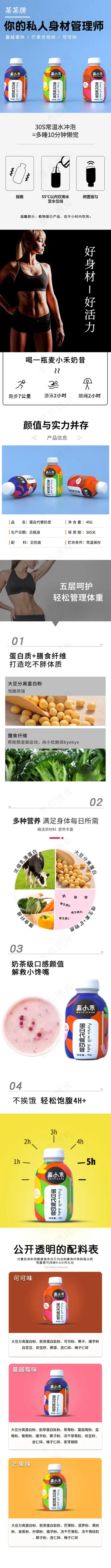 瘦身奶昔电商详情页