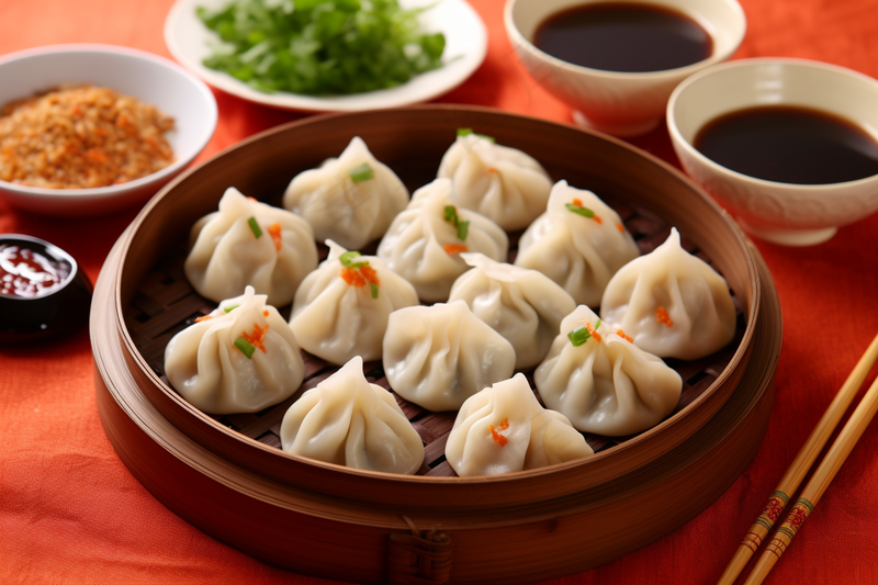 饺子包饺子新年团聚吃饺子美食摄影图