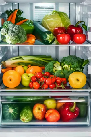 水果蔬菜冰箱保鲜摄影图