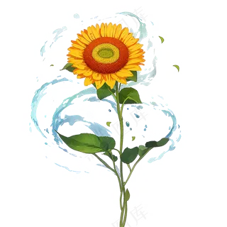 黄色向日葵免抠素材69