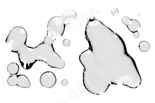 透明无背景水滴液体16免扣元素