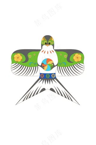 春分春燕风筝元素