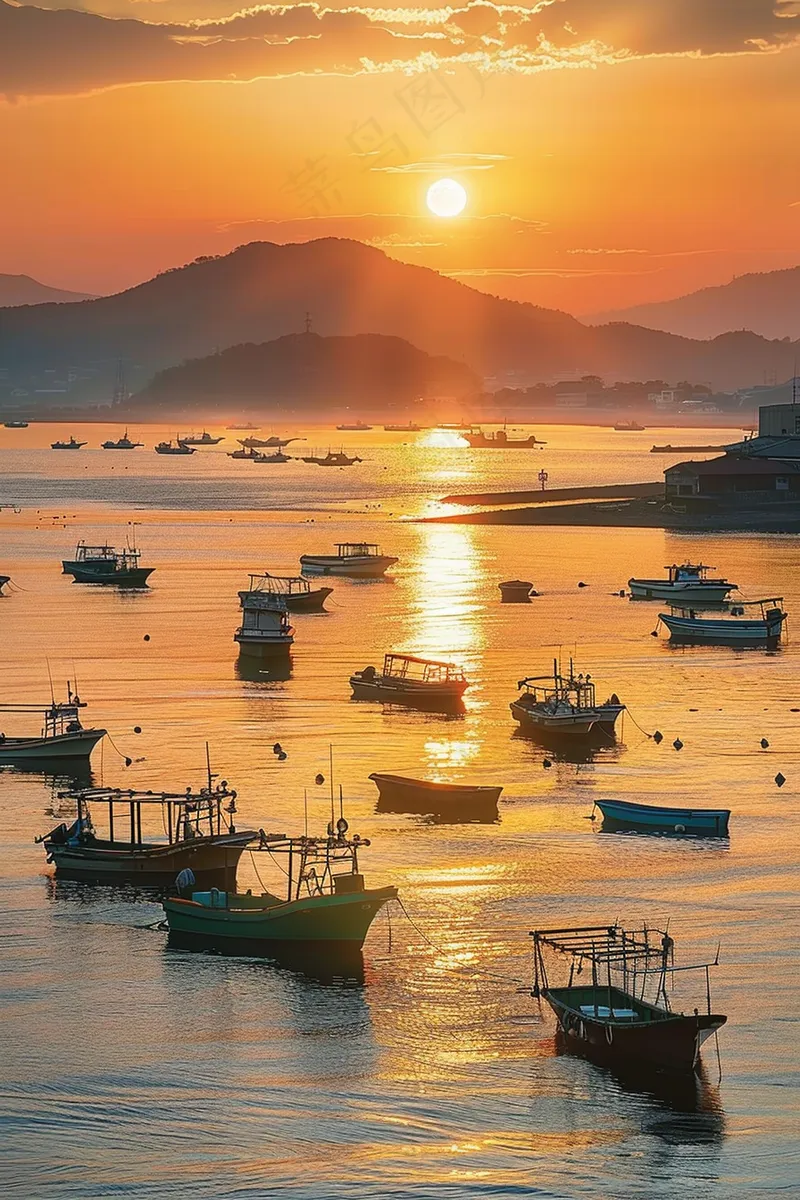 夏日落日海报沙滩晚霞摄影图(2688x4032)