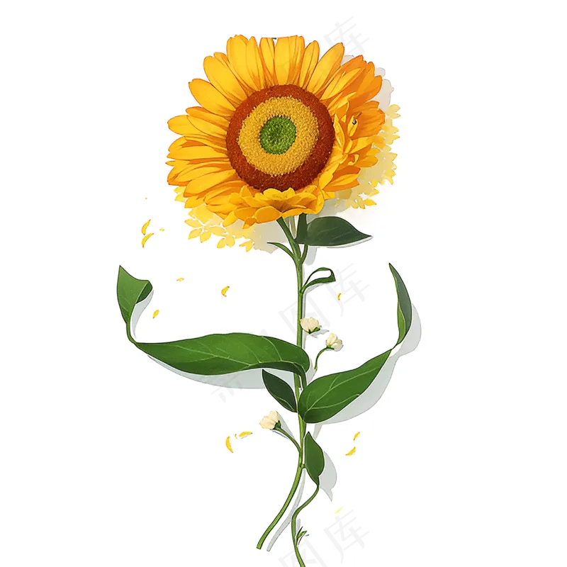 黄色向日葵免抠素材116