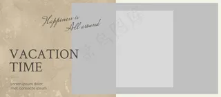 棕色背景撕裂风照片相册6