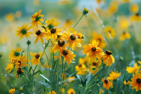 春天小雏菊金菊花朵植物摄影图