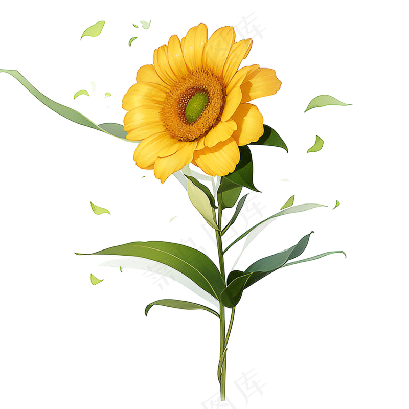 黄色向日葵免抠素材83