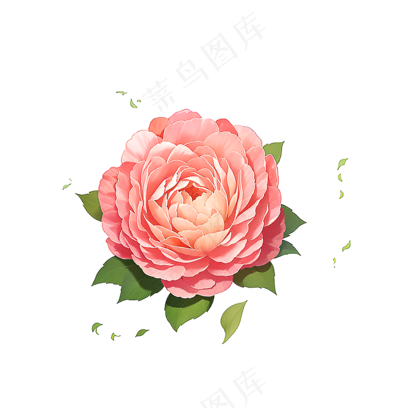 粉色花朵桃花玫瑰免抠素材82