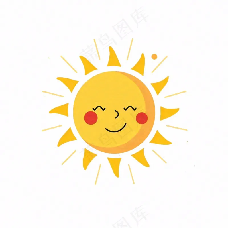 太阳表情天气卡通插画免抠(1024x1024)