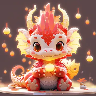 红色，龙年，吉祥物，春节，IP