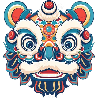 春节活动海报红绿色醒狮元素7