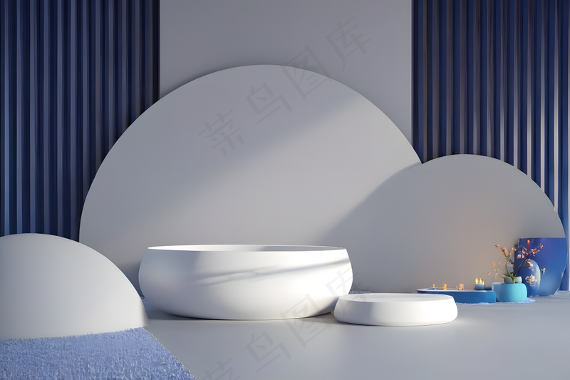 现代风格国风高级质感展示台背景图片