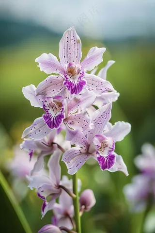 兰花紫花蕙兰摄影图