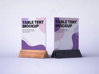 淡紫色背景竖立海报9样机