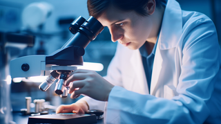 科研人员实验室器材科学摄影图