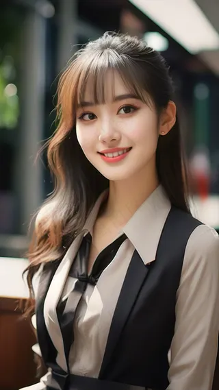 知性女孩，有气质，长发，身材好，微笑，职场，职业装4