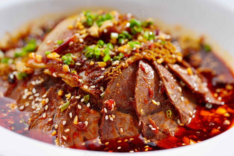 麻辣夫妻肺片美食背景