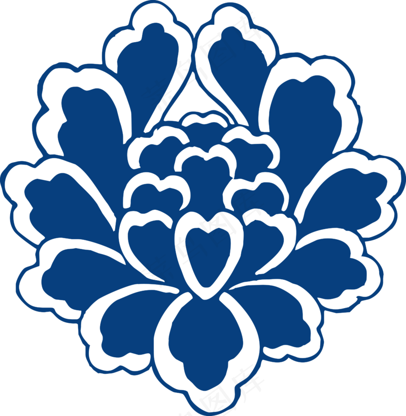 古代青花瓷图案花纹中国风图案祥云纹理传统图腾矢量AI设计PNG免扣素材