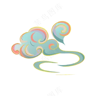 国潮敦煌云纹祥云插画免扣素材 (144)