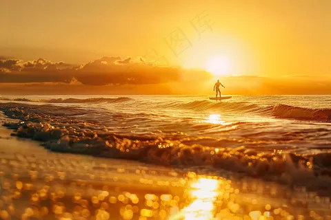 落日海洋沙滩夕阳晚霞摄影图  落日海洋沙滩夕阳晚霞摄影图