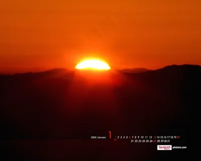 朝霞夕阳美景