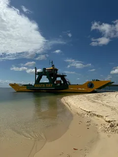 宁静海滩上的MANTA RAY渡轮