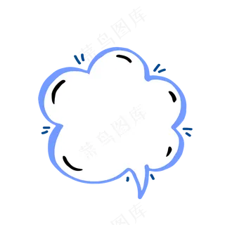 卡通聊天对话方框气泡可爱边框PNG透明免抠装饰图案 PS设计