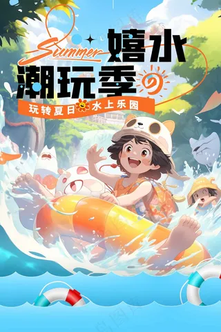夏季玩水推广活动海报