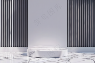 渲染光影几何风格电商产品展示台背景图片