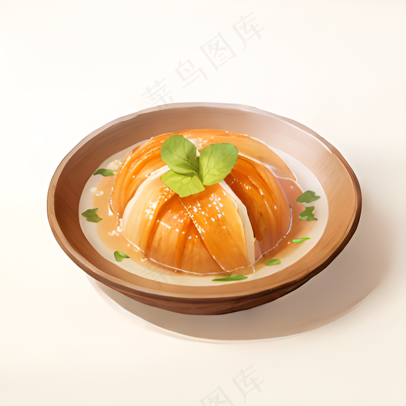 橙色果冻糕点美食西式23