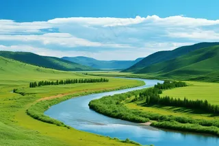 新疆春天草原风光大自然风景摄影图