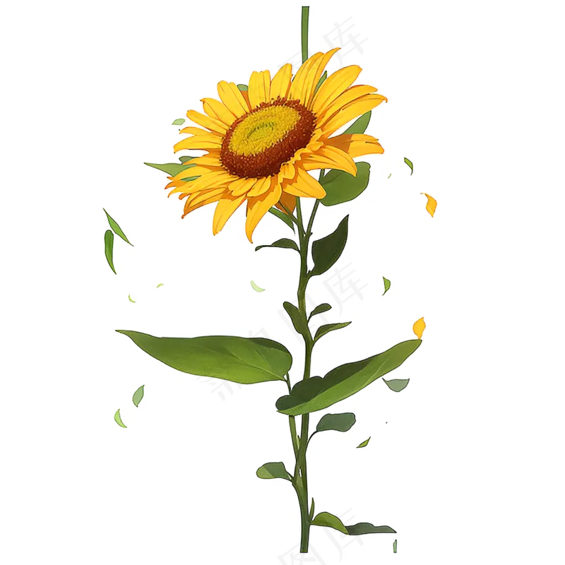 黄色向日葵免抠素材29
