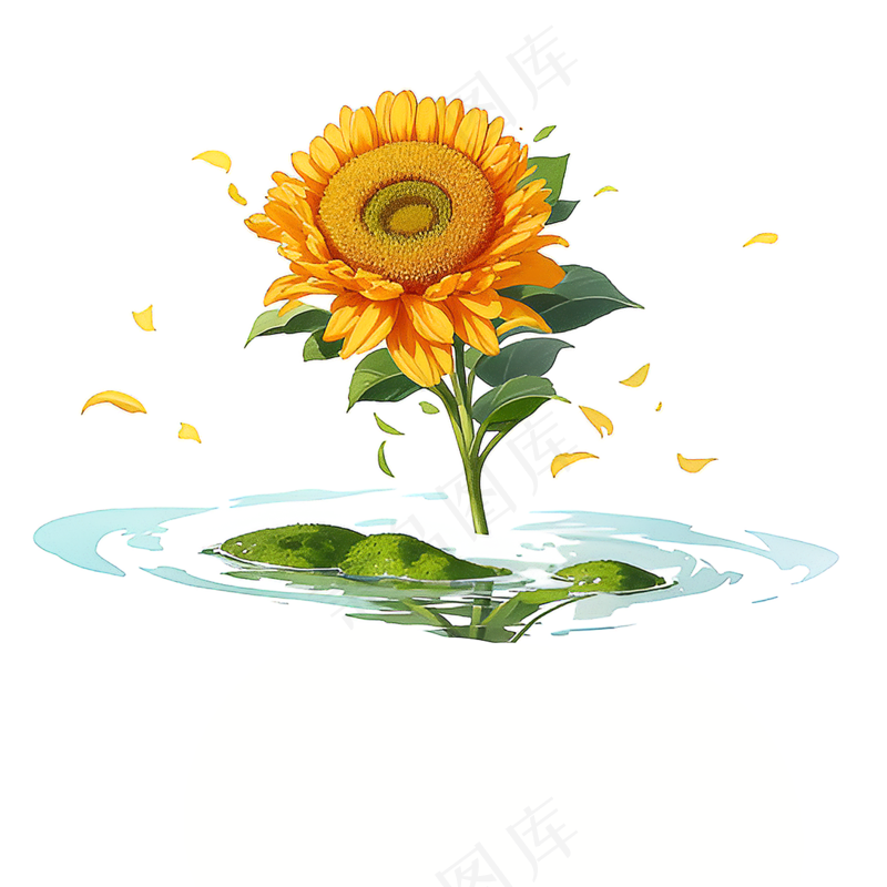 黄色向日葵免抠素材60