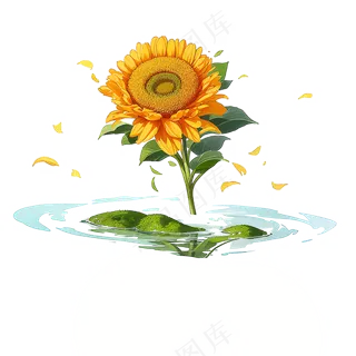 黄色向日葵免抠素材60