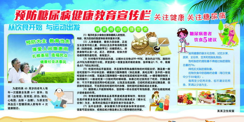 预防糖尿病健康教育宣传栏