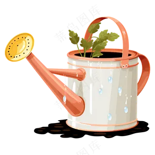 免抠一个梦幻洒水壶