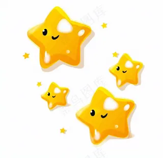 小星星天气卡通插画免抠