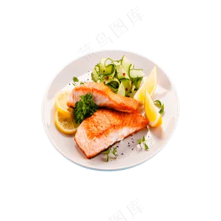 免抠三文鱼蔬菜沙拉