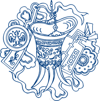 古代青花瓷图案花纹中国风图案祥云纹理传统图腾矢量AI设计免扣素材