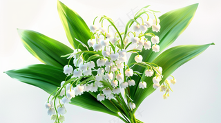 铃兰花植物花朵摄影图