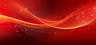 红色喜庆线条曲线科技风粒子流光特效红色展板背景